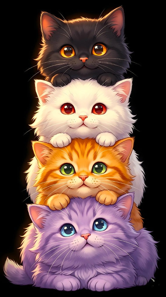 Purrfect Little Dreams diamond painting design by Toko-wild premium diamond painting kit by Veloura