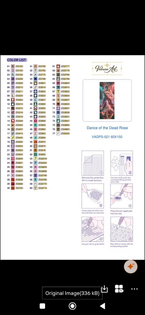 Dance of the Dead Rose color list and symbols — VADPS-044